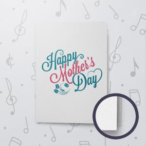 Mother's day - Vintage – Musical Mother's Day Card - Felt Paper