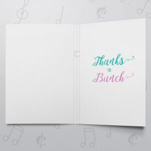 Thank You Pastel – Musical Thank You Card - Felt Paper