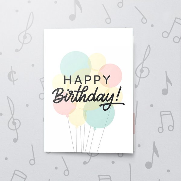 Birthday Balloon Bouquet – Musical Birthday Card