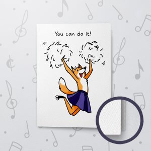 You can do it! – Musical Good Luck Card - Felt