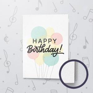 Birthday Balloon Bouquet – Musical Birthday Card - Felt