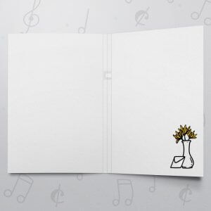 Flowers Just Because – Musical Just Because Card - Felt