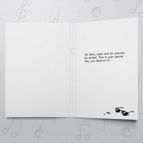 Relaxn' Birthday – Musical Birthday Card - Felt