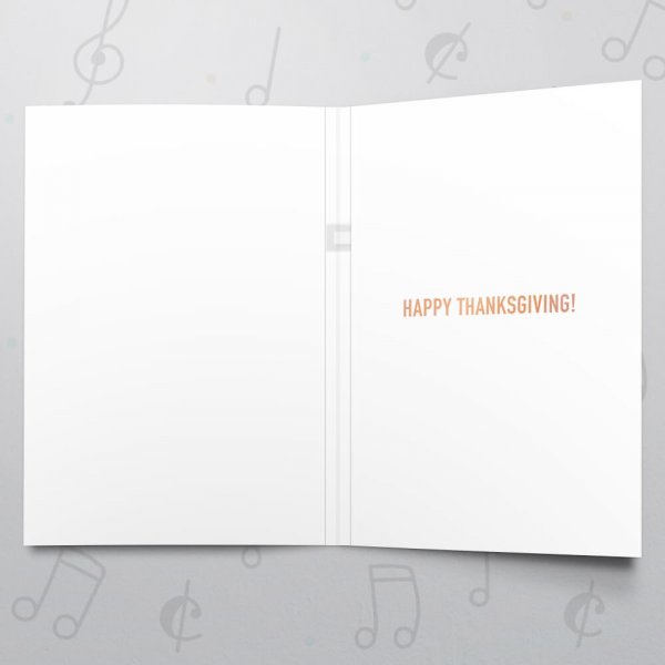 Beyond Grateful – Musical Thanksgiving Card - Metallic Foil