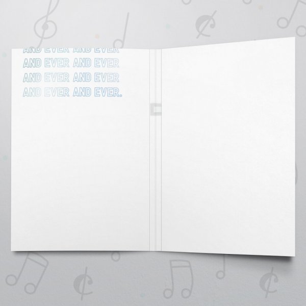 Forever and Ever – Musical Friendship Card - Metallic Foil