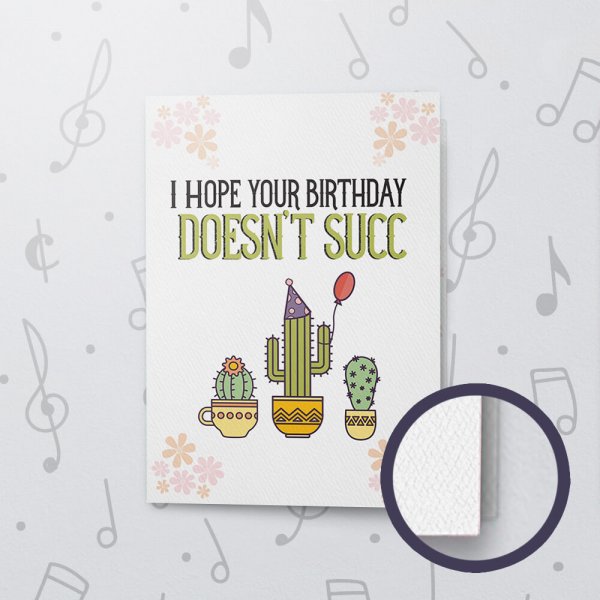 Succulent Birthday – Musical Birthday Card - Felt