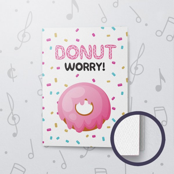 Donut Worry – Musical Good Luck Card - Felt