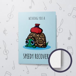Speedy Recovery – Musical Get Well Card - Felt