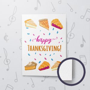Thanksgiving Pie – Musical Thanksgiving Card - Felt