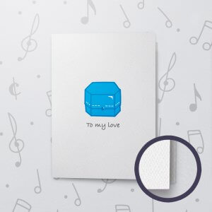 Wedding Ring Box – Musical Proposal Card - Felt