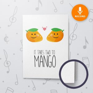 Two to Mango – Musical Love Card - Felt