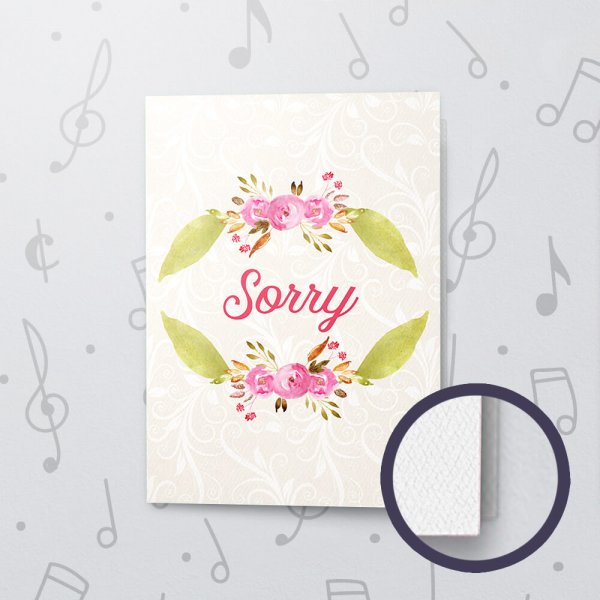 Sorry Flowers – Musical Sorry Card - Felt