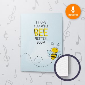 Bee Well – Musical Get Well Card - Felt
