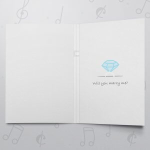 Wedding Ring Box – Musical Proposal Card - Felt