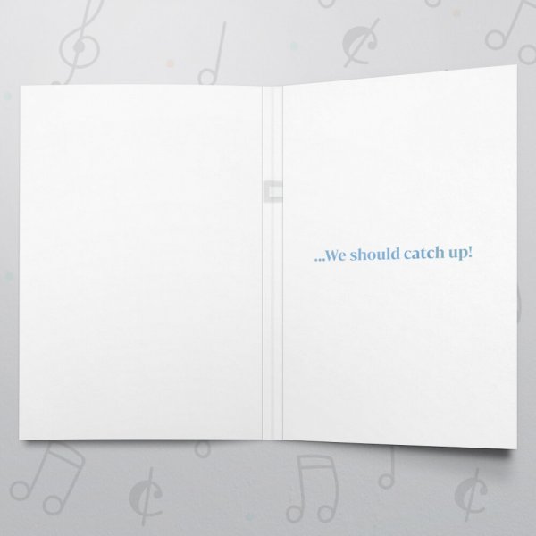Missing You So Much – Musical Missing You Card - Metallic Foil