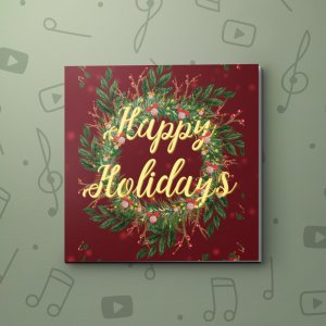 Happy Holidays Wreath – Christmas Video Greeting Card