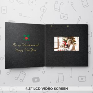 Christmas Tree On Black Paper – Christmas Video Greeting Card