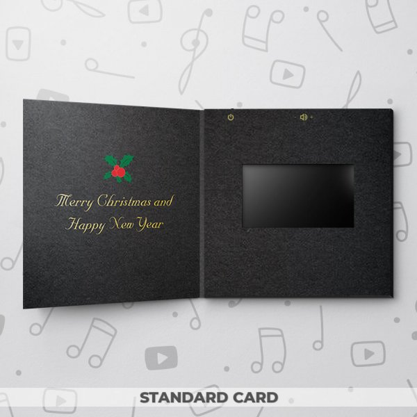 Christmas Tree On Black Paper – Christmas Video Greeting Card