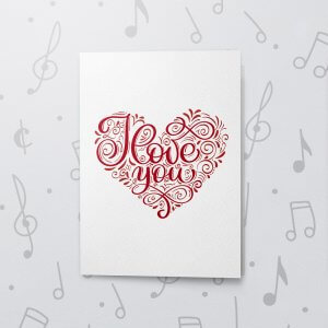I Love You – Musical Love Card - Felt