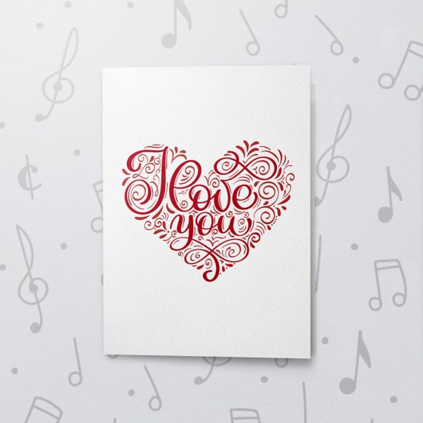 I Love You – Musical Love Card - Felt