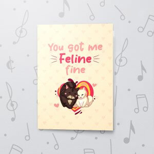 Feline Fine – Musical Love Card