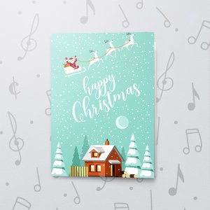 Santa Sleigh – Musical Christmas Card