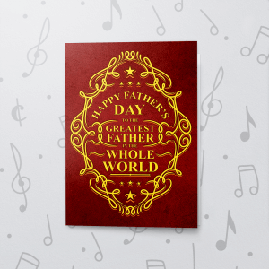 Vintage Red – Musical Father's Day Card