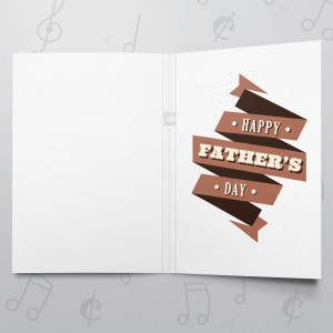 Ribbon (Brown) – Musical Father's Day Card