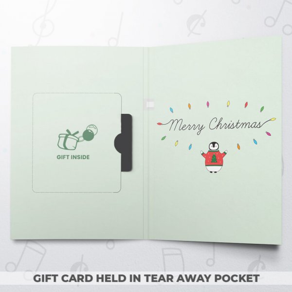 Penguin Christmas Tree – Musical Gift Card Holder