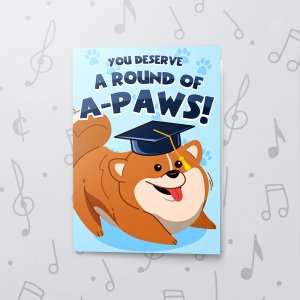 A'Paws 1 – Musical Graduation Card