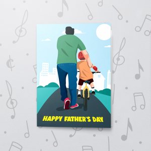 Bike Dad – Musical Father's Day Card