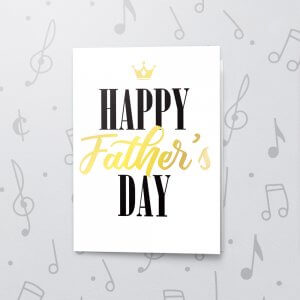 Happy Father's Day (Gold) – Musical Father's Day Card