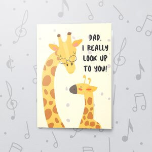 Giraffe Dad – Musical Father's Day Card