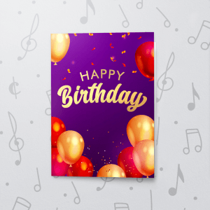 Birthday Purple – Musical Birthday Card