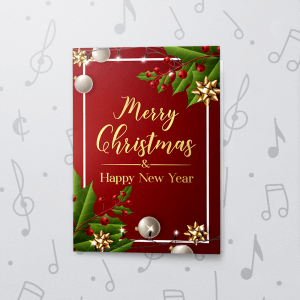 Christmas Red 1 – Musical Christmas Card