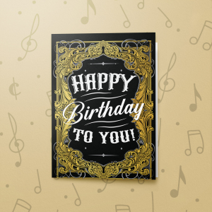 Birthday Gold Ornaments – Gift Card Holder