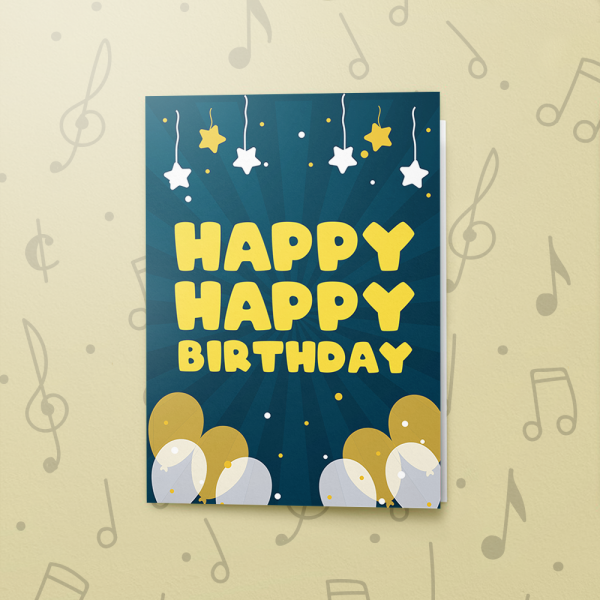 Birthday Balloons – Musical Birthday Card