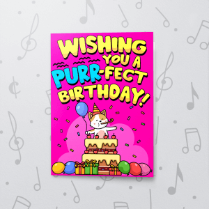 Birthday Purr-fect  – Musical Birthday Card