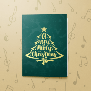 Christmas Green (Gold) – Gift Card Holder