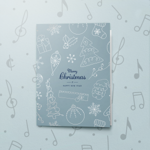 Christmas Doodle (Blue) – Musical Christmas Card