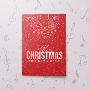 Silver Ornaments – Musical Christmas Card