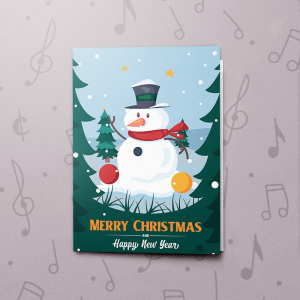 Christmas Snowman – Musical Christmas Card