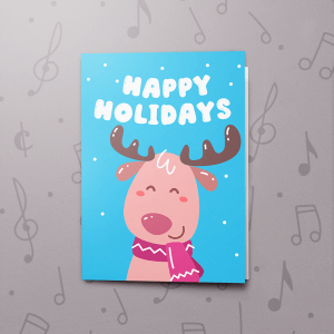 Holiday Deer – Musical Christmas Card