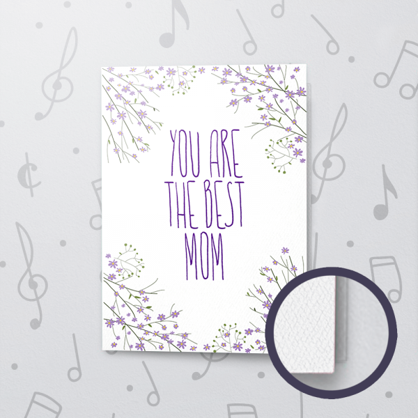 The Best Mom – Musical Mother's Day Card - Felt