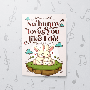 Bunny Love – Musical Valentines Card