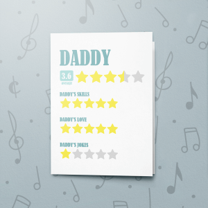 Daddy Ratings – Musical Father's Day Card