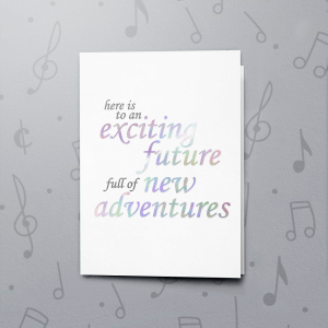 Exciting Future – Musical Graduation Card