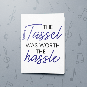 Blue Tassel – Musical Graduation Card