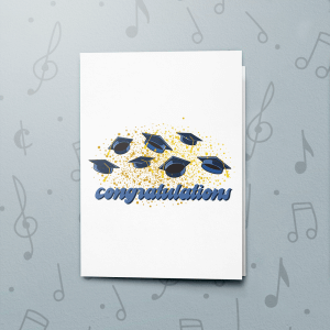 Graduation Caps – Musical Graduation Card