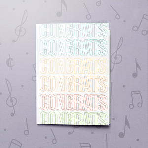 Congrats – Pastel – Musical Graduation Card